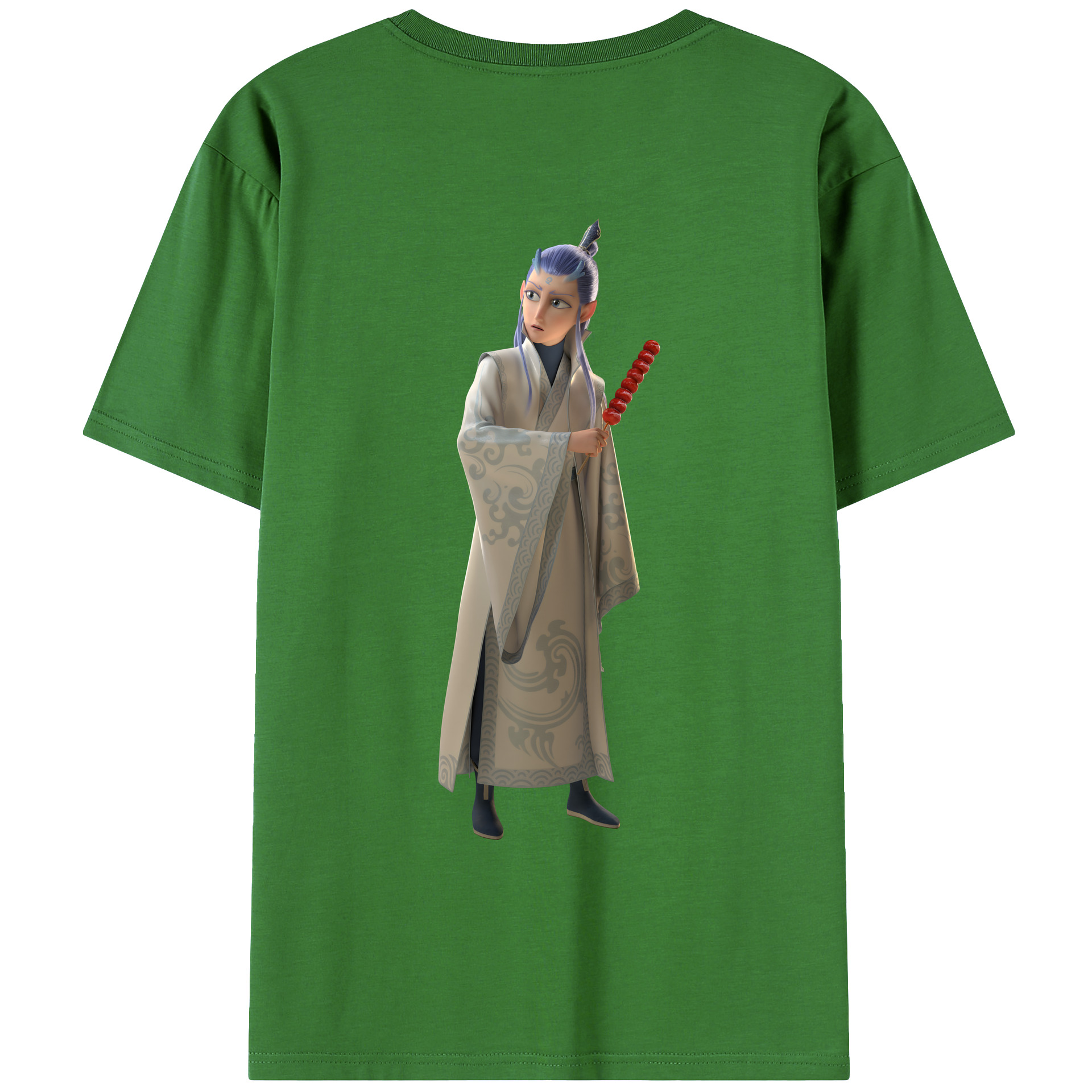 （画像用） Ne Zha 2 ナタ 魔童の大暴れ レディース半袖Tシャツ(バックプリント)